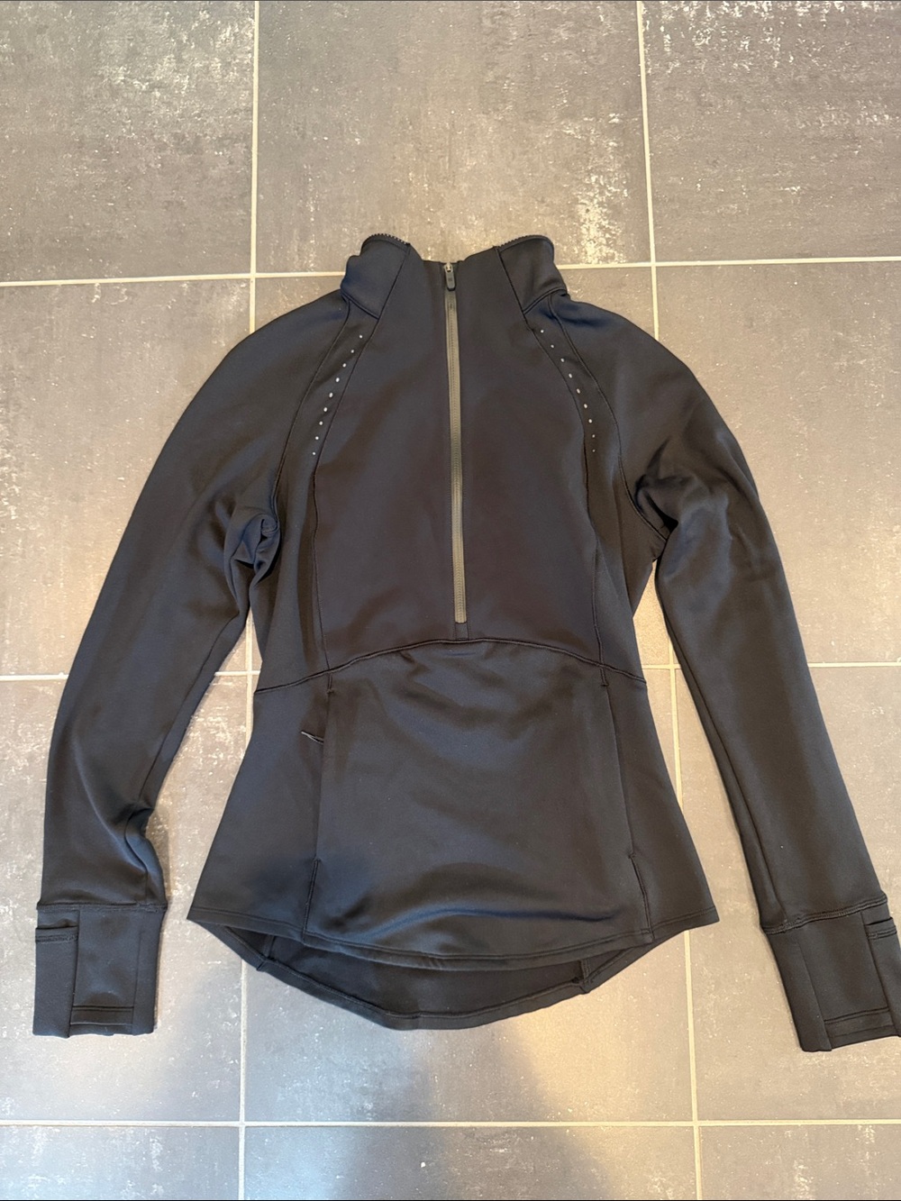 Lululemon Black Cold Weather Run Performance Half-Zip Jacket size 4
